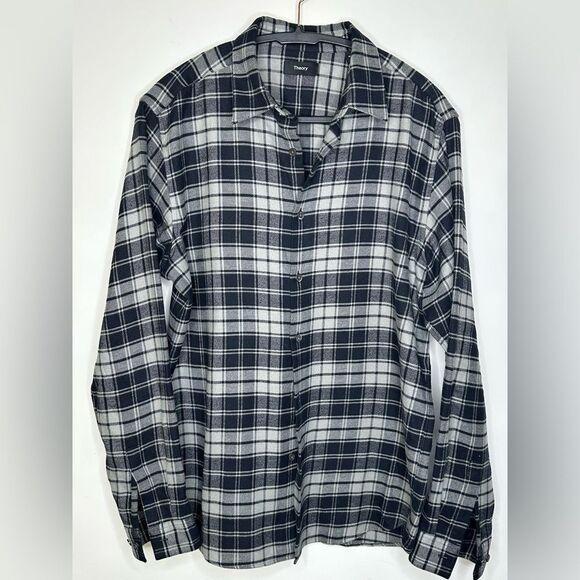 Theory Men's Soft Plaid Sport Shirt - Picture 1 of 4
